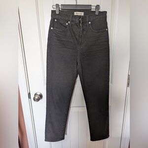 NWOT MADEWELL High Rise Classic Straight W25 Black